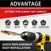 AIMLENTOOL Reduced Shank Drill Bit Set, 8Pcs High-Speed Steel, 1/2”