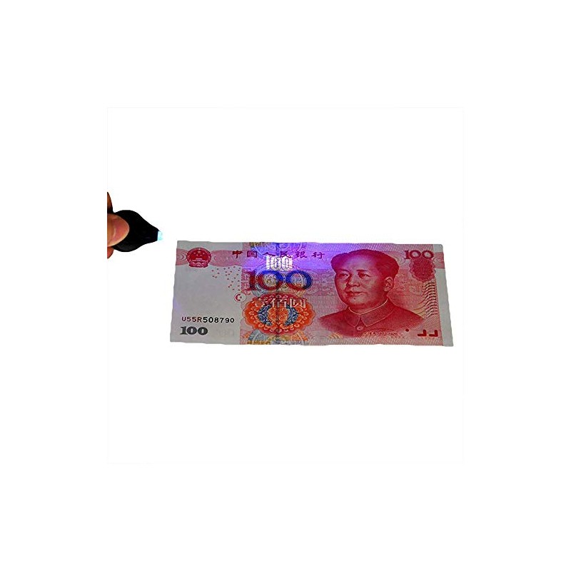 2 x UV Light Keyring Forged Bank Note Fake Money