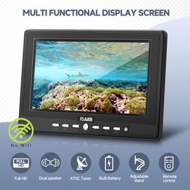 Rywob 7” Small Portable TV with Antenna,Built-in Digital Tuner and Rechargeable Battery,Small Television with Control for Camping,Car,Travel,Kitchen