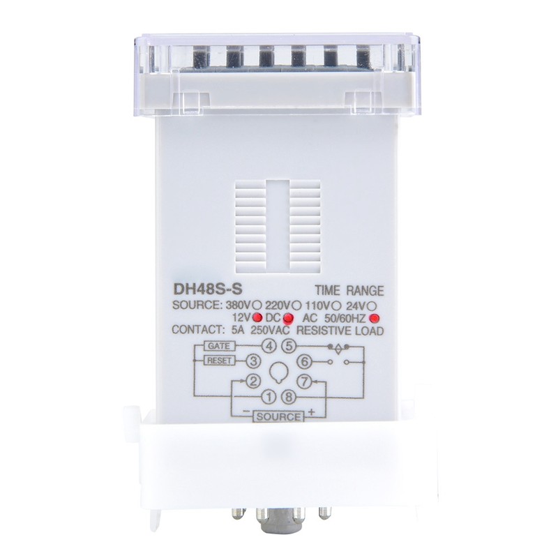 ProgrammableDelay Time Relay Timer 0.1S-99H 8-Pin DH48s s (24V AC/DC)
