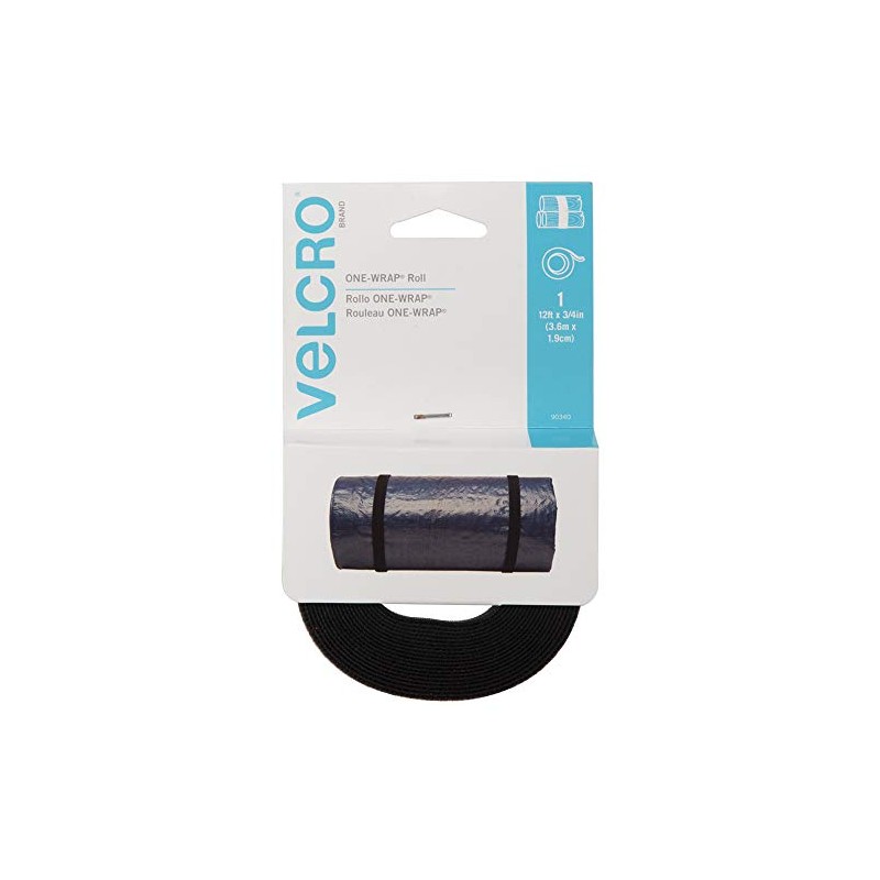 Velcro 90340 3/4" X 12' Negro ONE-WRAP Rollo