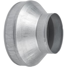 VezoWorks 10" to 6" Inch Duct Pipe Adapter - Galvanized Steel HVAC Ducting Reducer for Ventilation - PVC Pipe, Hose Coupler - Heavy Duty Exhaust, Air Conditioner Fittings - Vent Flange Connector