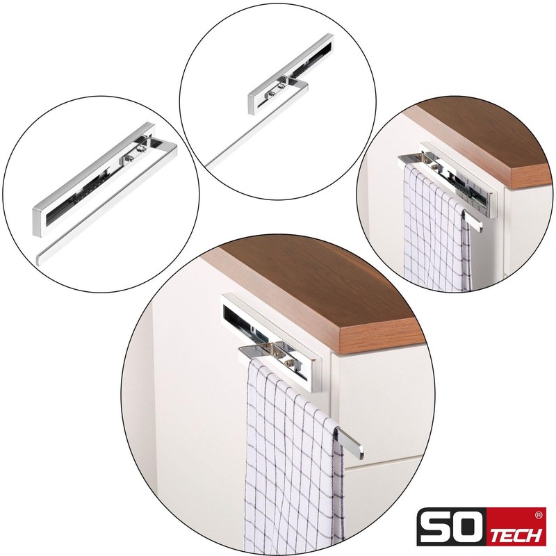 SOTECH Style 1-Arm Towel Rail Polished Chrome 325 mm Extension