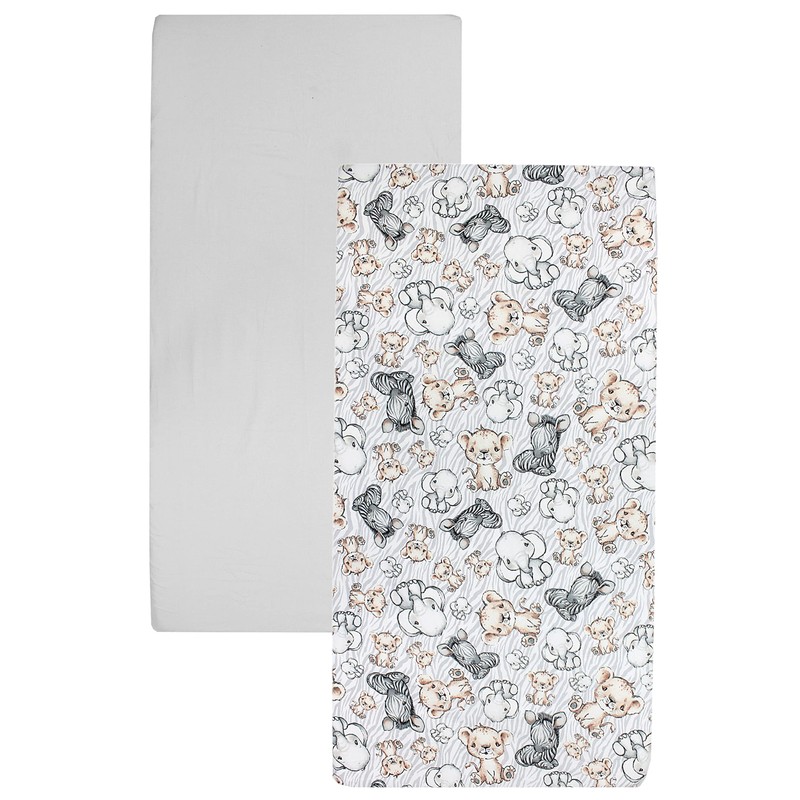 TupTam Baby Fitted Sheet for Baby Cot Bed Pack of
