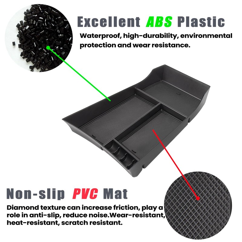 Neepiar Lower Center Console Organizer Compatible with Nissan Rogue 2021