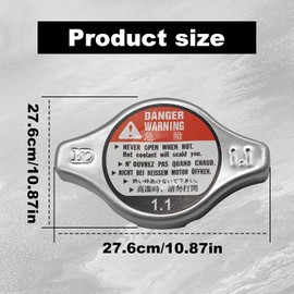 Radiator Cap Cover, Pilot 19045-PAA-A01 19045PAAA01 Compatible with Honda Civic, Accord, CRV, Odyssey, Pilot