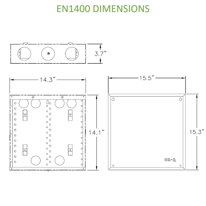 Legrand - OnQ 14 Inch Cable Management, In-Wall 20-Gauge Media