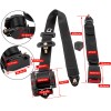 MaXpeedingrods Universal Adjustable Retractable Car Seat Belt 3 Point Safety