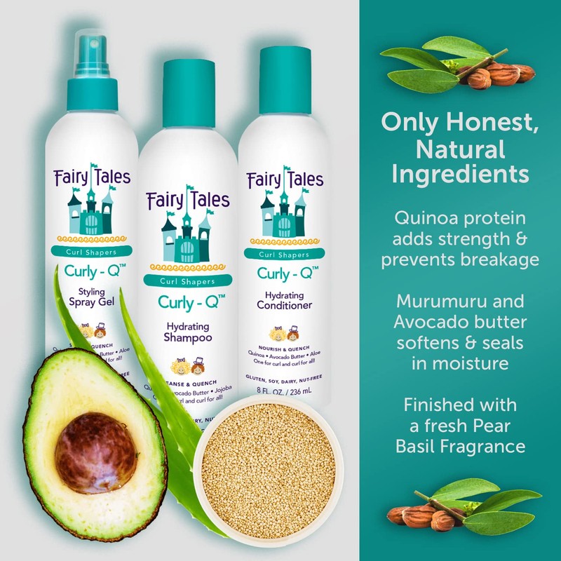 Fairy Tales Curly Q Hydrating Kids Conditioner – Paraben, Sulfate,