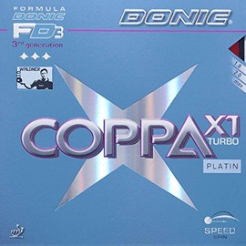 Donic Coppa X1 Turbo Platin Table Tennis Rubber (Black, 2.0 mm)