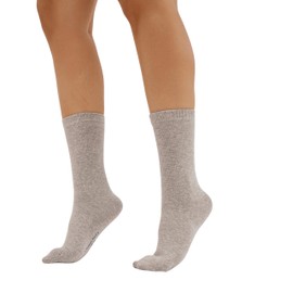 Organic Basics Unisex Core Crew Socks 2-pack, Grey, 7-9