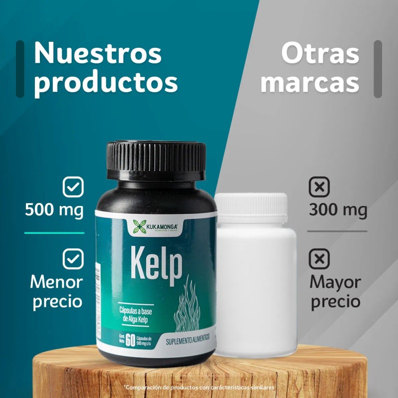 Kit 2 Frascos De Kelp Algas Marinas - 60 Cápsulas