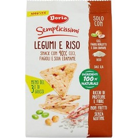 Doria - Semplicissimi Legumi e Riso - Snack Ceci, Fagioli e Soia Edamame - Confezione da 60 gr