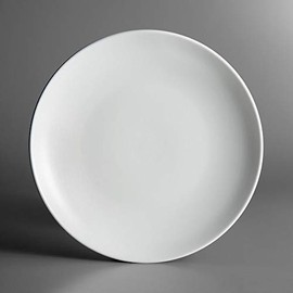 Restaurant Value, Stoneware Coupe Shape Plate 6.5", Matte White, Case of 36
