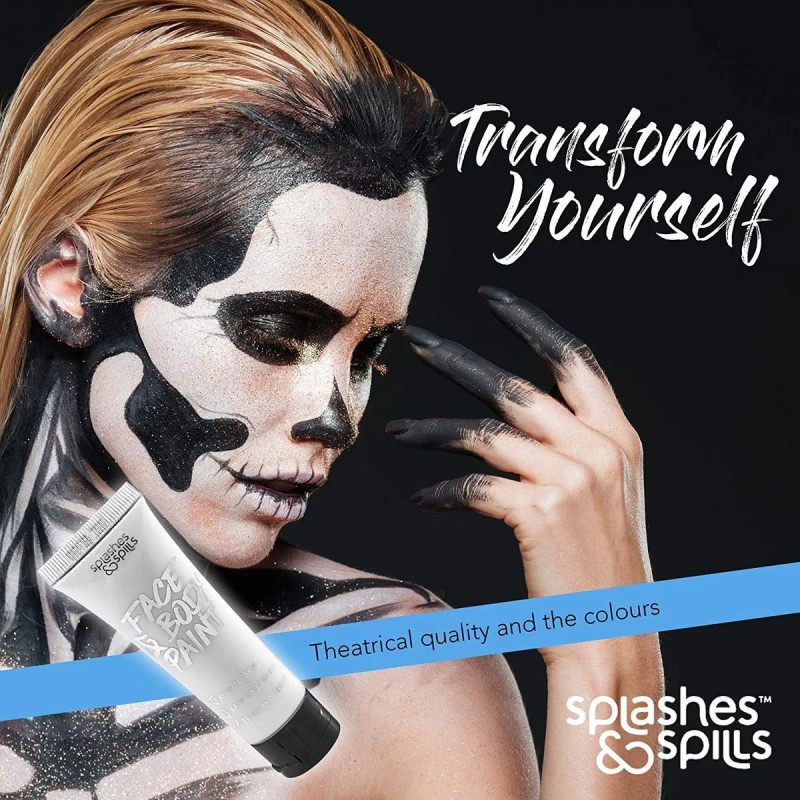 Splashes & Spills Cara Y El Cuerpo Pintura Crema Blanco,