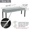 SINOSSO Soft Velvet Bedroom Bench Cover, (48"- 62") L x