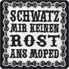 Biker Motorcycle Iron-On Patch "Schwatz mir keinen Rost ans Moped"