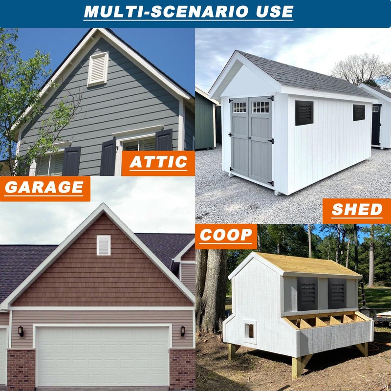24"*16" Gable Vent,Aluminum Alloy Wall Vent Shed Vents,with Removable Strainer