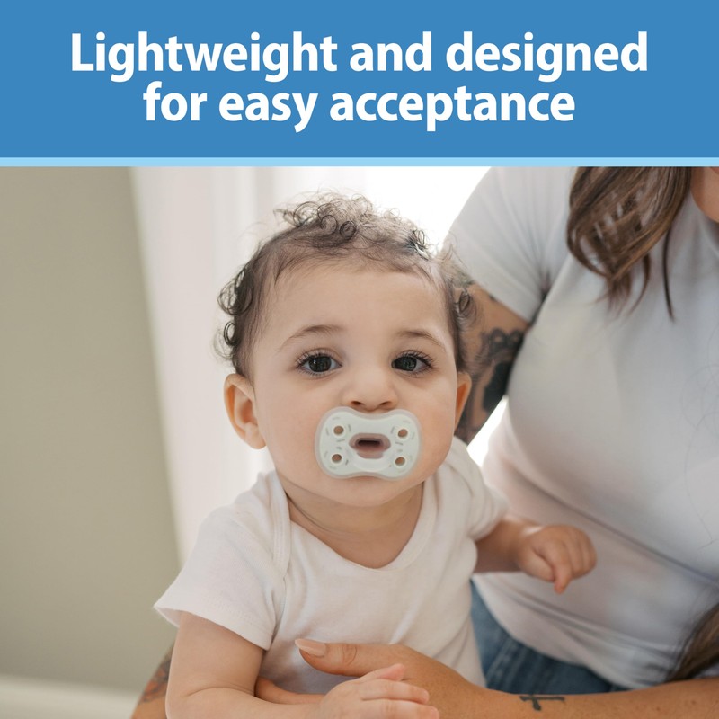 Dr. Brown's Advantage One-Piece Silicone Baby Pacifier, Fully Symmetrical Soother,