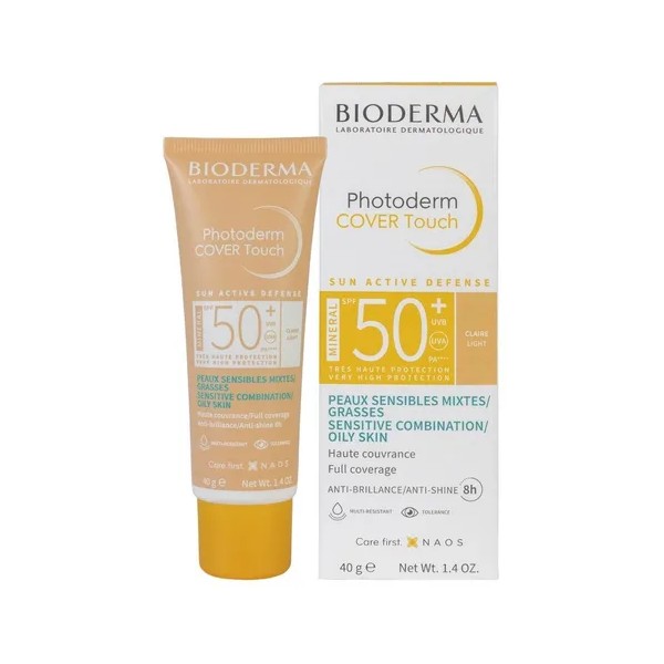 Bioderma Photoderm Cover Touch Spf50+ Tono Claro, 40 Ml