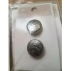Le Bouton 8pack Metal Buttons Shank Antique Silver 19mm