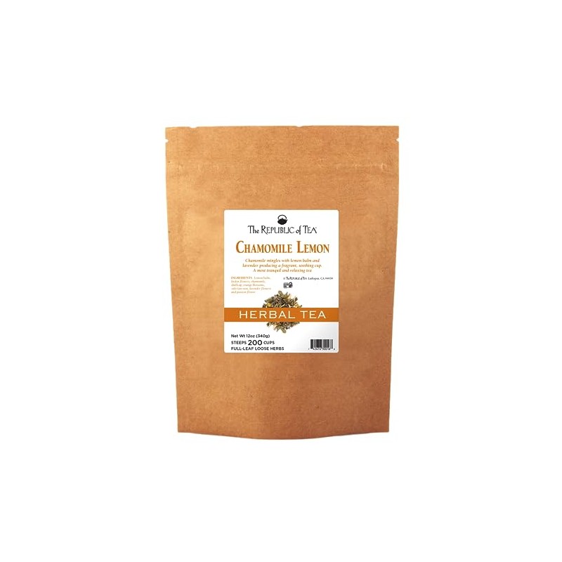 The Republic Of Tea Chamomile Lemon Herbal Full-Leaf Tea, .75