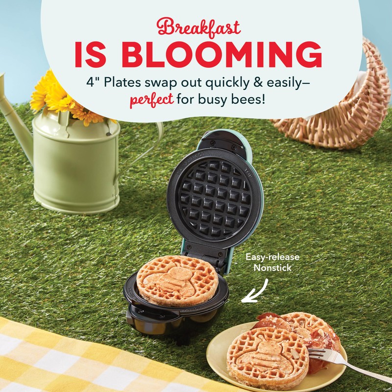 DASH Multimaker Mini System Two 4” Nonstick Removable Waffle Plates