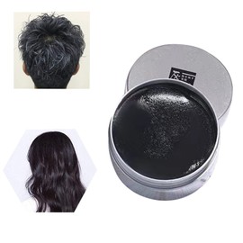 Hair Wax Hair Colour, Temporary Hair Colour, Washable Natural Disposable Hair Wax for DIY Hair Styling, Cosplay, Black