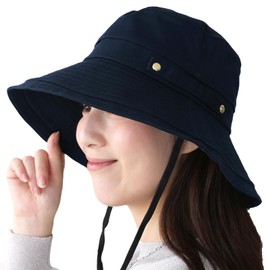 DreamHats Women's Hat, Internal Mesh Design Reduces Stuffiness, With Folding Buttons, UV Protection, navy