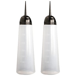 AOVNA 2 Pieces 260ml Salon Hair Color Measuring Applicator Bottle Plastic Scale Hairdressing Tool (260ml)