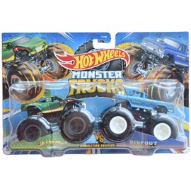 Hot Wheels Monster Trucks Snake Bite Vs Bigfoot Demolition Doubles