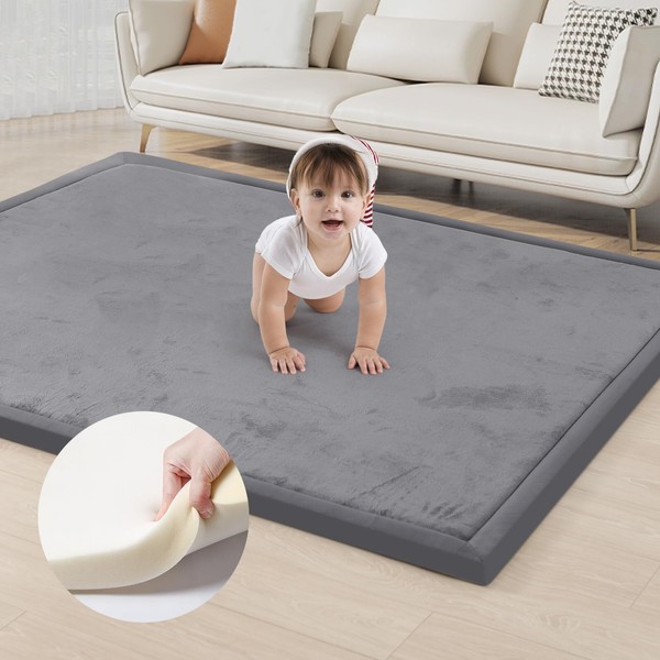 ACOMOPACK Baby Play Mat for Floor 1.3" Thick Memory Foam