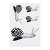 4 x 'Jazzy Snail' Temporary Tattoos - Water Resistant, Skin-Safe,