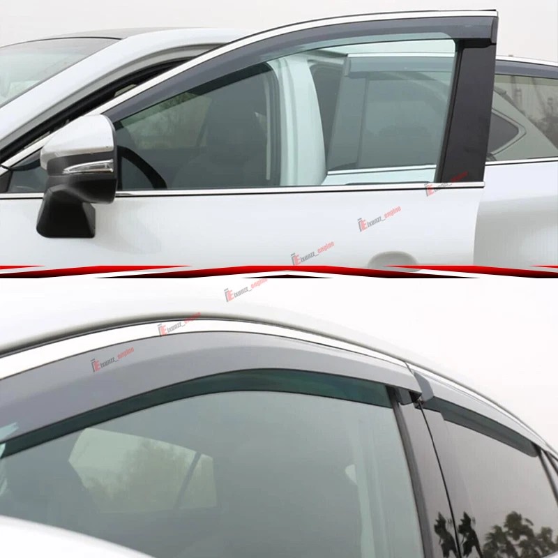 ZTT Smoke Tinted Window Deflector Wind Rain Guards For 2022-2024
