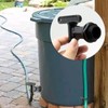 Plastic Snap-Fit Water Butt Rain Barrel Tap - Black, Water