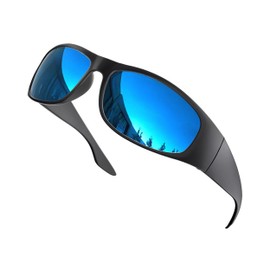 grinderPUNCH Polarized Sunglasses Men Womens Trendy Retro Sports Rectangular Wrap Around Vintage Shot Shield