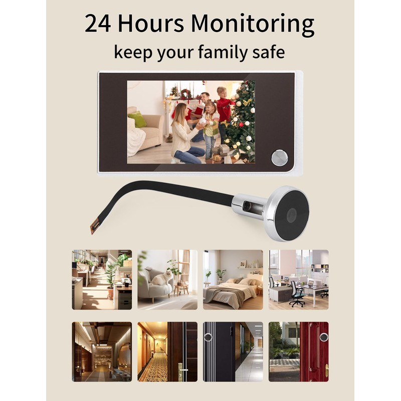 Peephole Door Viewer Digital Door Eye Viewer Camera 3.5 inch
