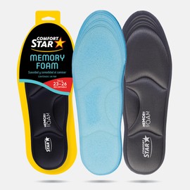 Plantillas Memory Foam Everyday - Máxima Comodidad con Espuma Flexible de Alta Densidad, Soporte en Talón, Arco y Metatarso, Transpirables y Ligeras, Tallas 24-26