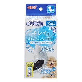 GEX Pure Crystal Activated Carbon Filter, Half Circular Type, For Dogs, Genuine Product, Pack of 3