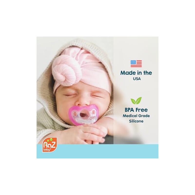 RAZBABY JollyPop - Chupete para bebé recién nacido, 3 m+