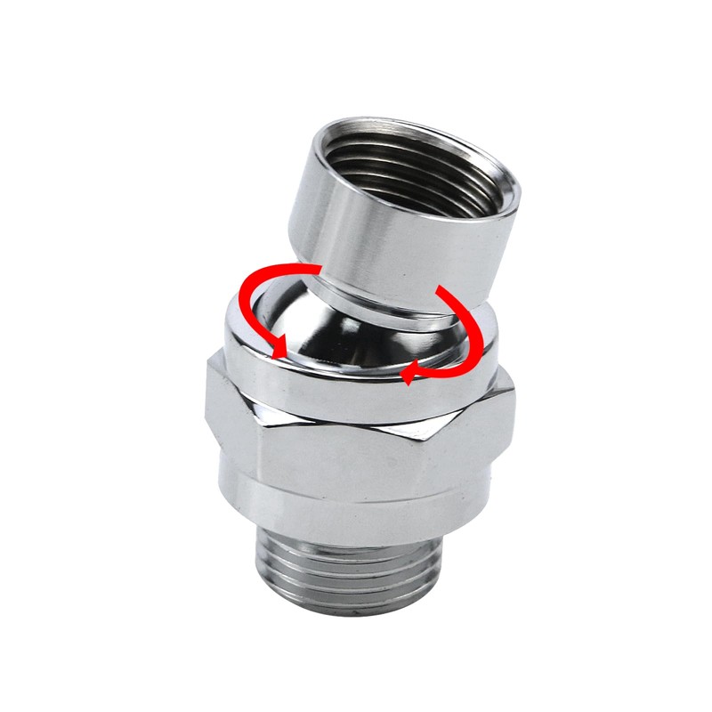Tsnamay Chrome Finish Shower Head Swivel Ball 360°Brass Chrome Shower