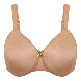 Delimira Women's Minimiser Bra Full Coverage Smooth Support Underwired Bras Minimizer Bra Barely Buff 44DD