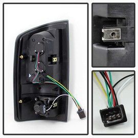 ACANII - For 2002-2006 Dodge Ram 1500 Black Housing Smoked LensLED Tail Lights Brake Lamps Pair Left+Right Aftermarket