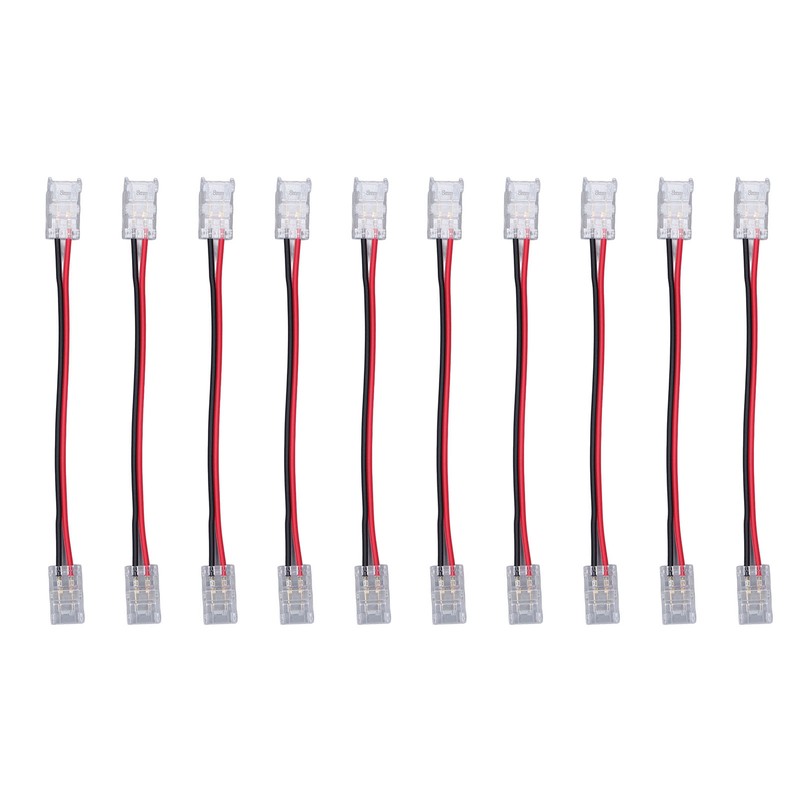 10pcs COB Strip Light Connector Professional Double Head 8mm 2