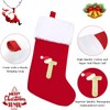CCINEE 18 Inches Monogrammed Christmas Stockings with Letters,T Christmas Stockings