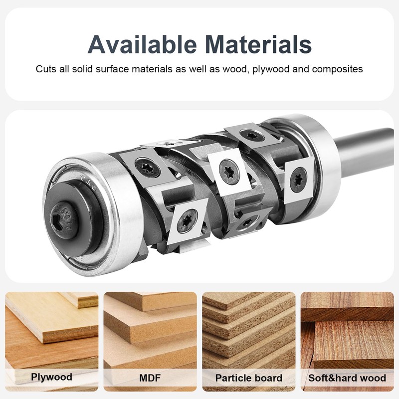SpeTool Flush Trim Router Bit 1/2 inch Router Bits Shank