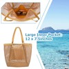 Iioscre Beach Bag for Women, Causal Hobo Handbags with Zipper