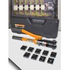 AMZCNC Hydraulic Crimping Tool - 12T Crimping Force, 9 Pairs