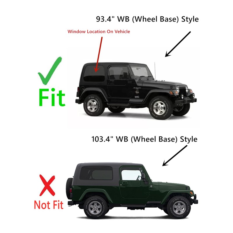 Passenger Right Side Rear Quarter Window Quarter Glass Compatible with