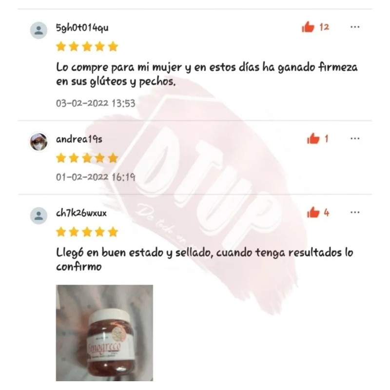 Gel Fenogreco Premium Concentrado 100% Natural Busto-gluteos